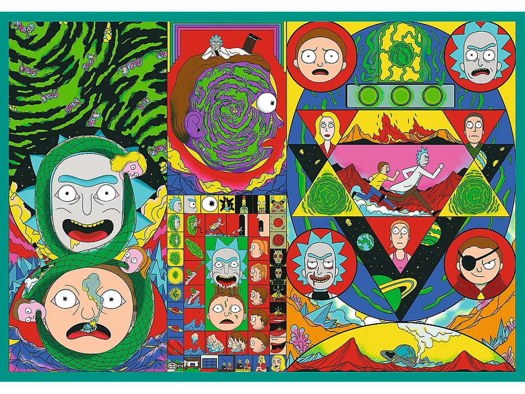 Пазлы Trefl Rick and Morty Закрученный мир, 4 х 250 элементов
