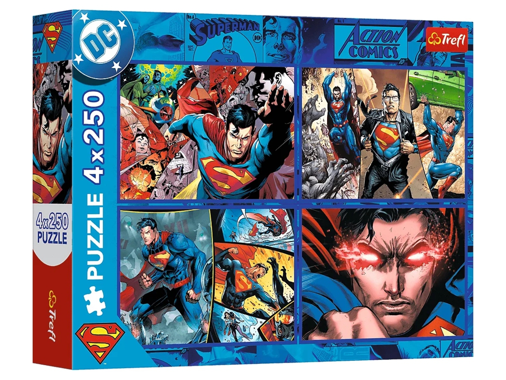 Пазлы Trefl DC Comics Смелость Супермена, 4 х 250 элементов