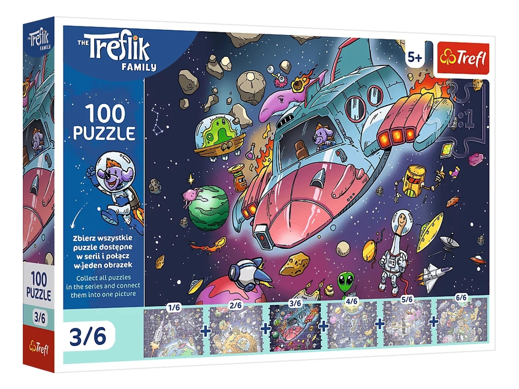 Пазлы Trefl UFT Treflik Family Лофи в ракете, 100 элементов