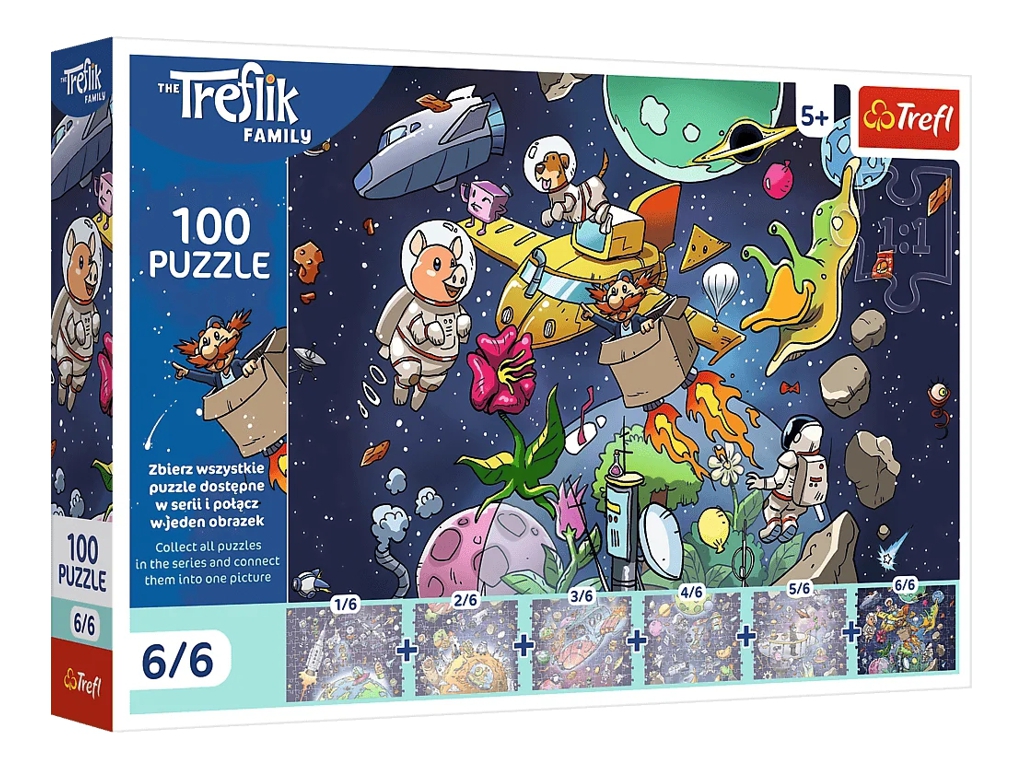 Пазлы Trefl UFT Treflik Family Дядя в космосе, 100 элементов
