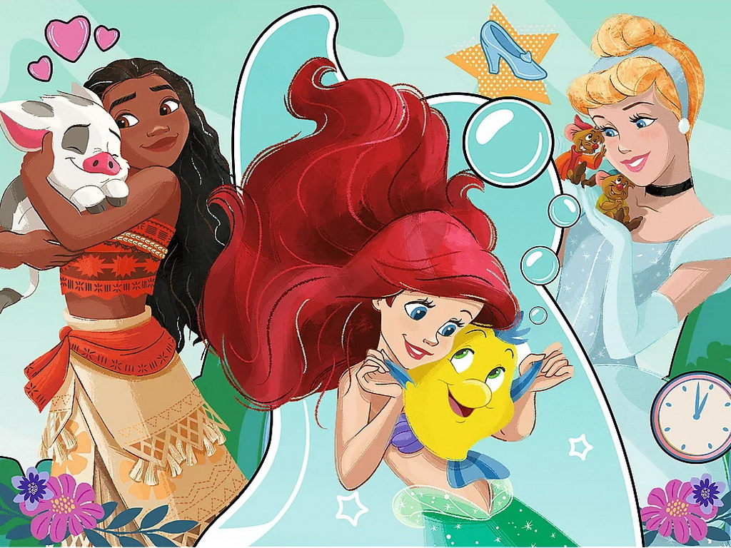 Пазлы Trefl Disney Princess Красивая и смелая, 30 элементов