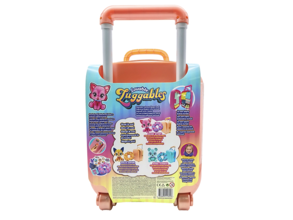 Мягкая игрушка Rosie с чемоданом и подушкой