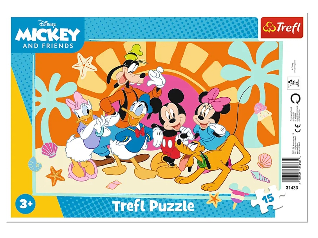 Пазлы Trefl Mickey Mouse and Friends Любознательный Микки и его друзья, 15 элементов