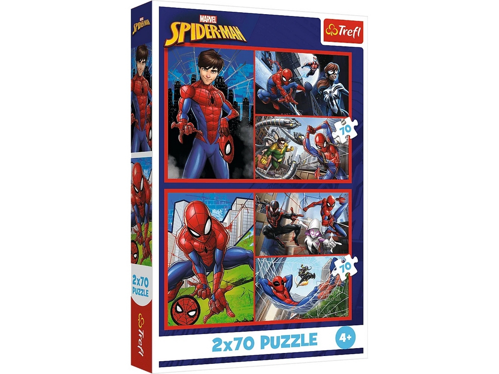 Пазли 2 в 1, Trefl Spiderman Павукові історії,  2х70 елементів