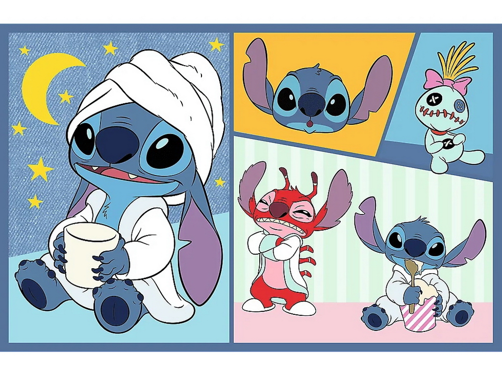 Пазлы 2 в 1 Trefl Lilo and Stitch Со Стичом не скучно, 2х70 элементов