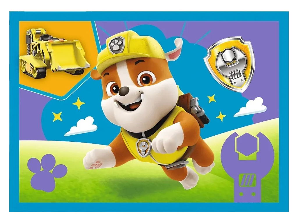 Пазлы Trefl Paw Patrol Запуск щенков 4 в 1, 12+15+20+24 элемента