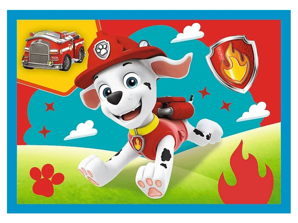 Пазлы Trefl Paw Patrol Запуск щенков 4 в 1, 12+15+20+24 элемента