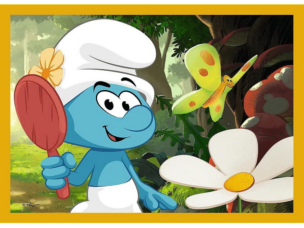 Пазлы 4 в 1 Trefl The Smurfs Жизнь в деревне смурфов, 35, 48, 54, 70 элементов