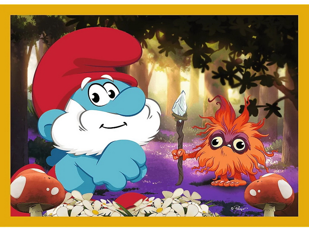 Пазлы 4 в 1 Trefl The Smurfs Жизнь в деревне смурфов, 35, 48, 54, 70 элементов