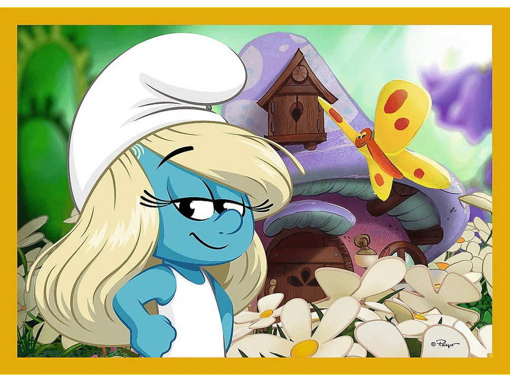 Пазлы 4 в 1 Trefl The Smurfs Жизнь в деревне смурфов, 35, 48, 54, 70 элементов