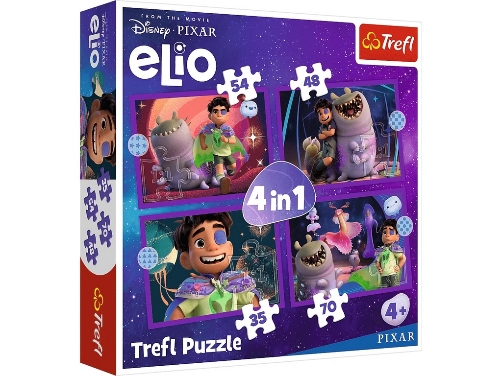 Пазлы 4 в 1 Tref lDisney Elio Внеземные миссии, 35, 48, 54, 70 элементов