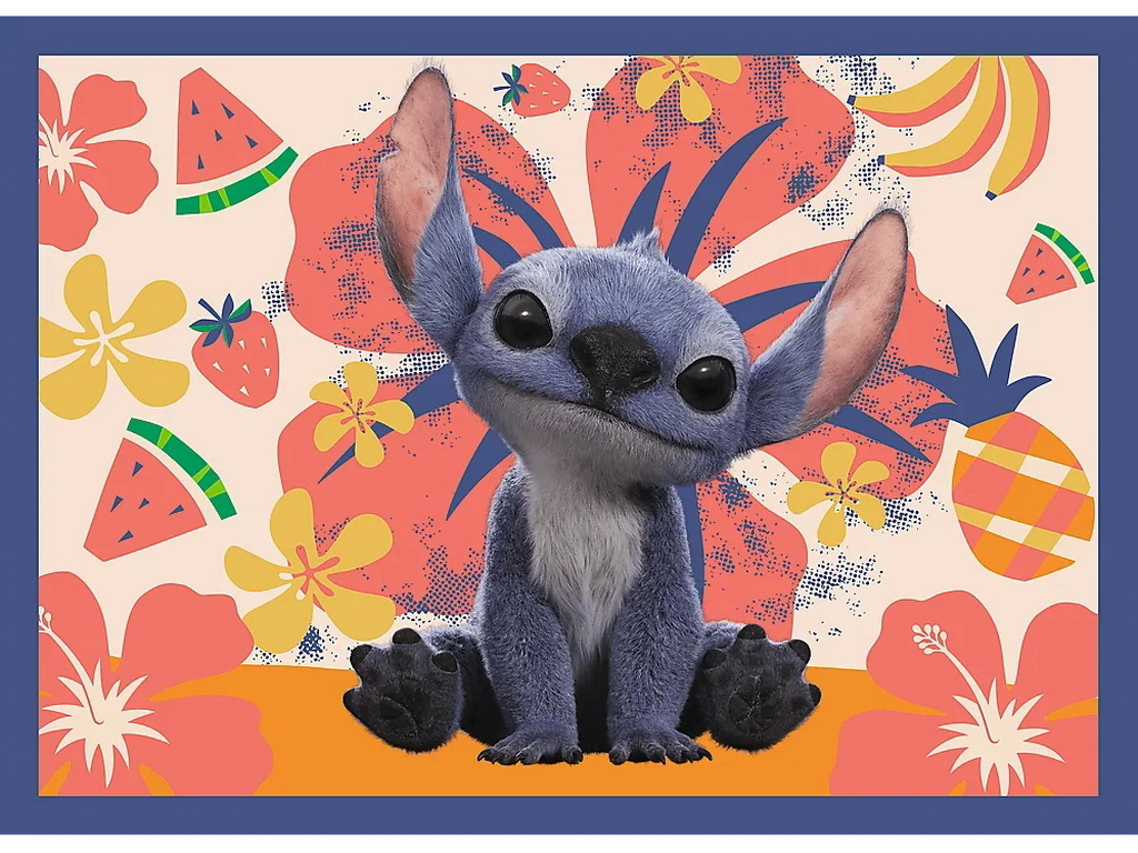 Пазлы 4 в 1 Отдых на Гавайях Trefl Disney Stitch The Movie
