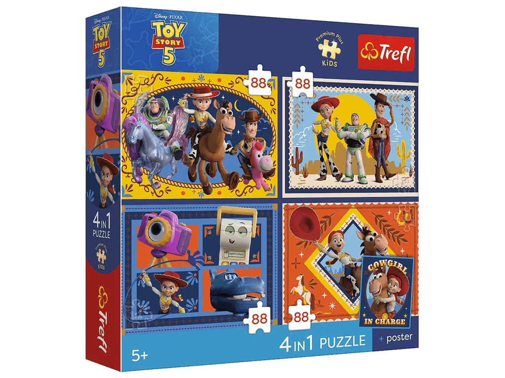Пазл Trefl Toy Story 5 Время игрушек 4 в 1, 352 детали