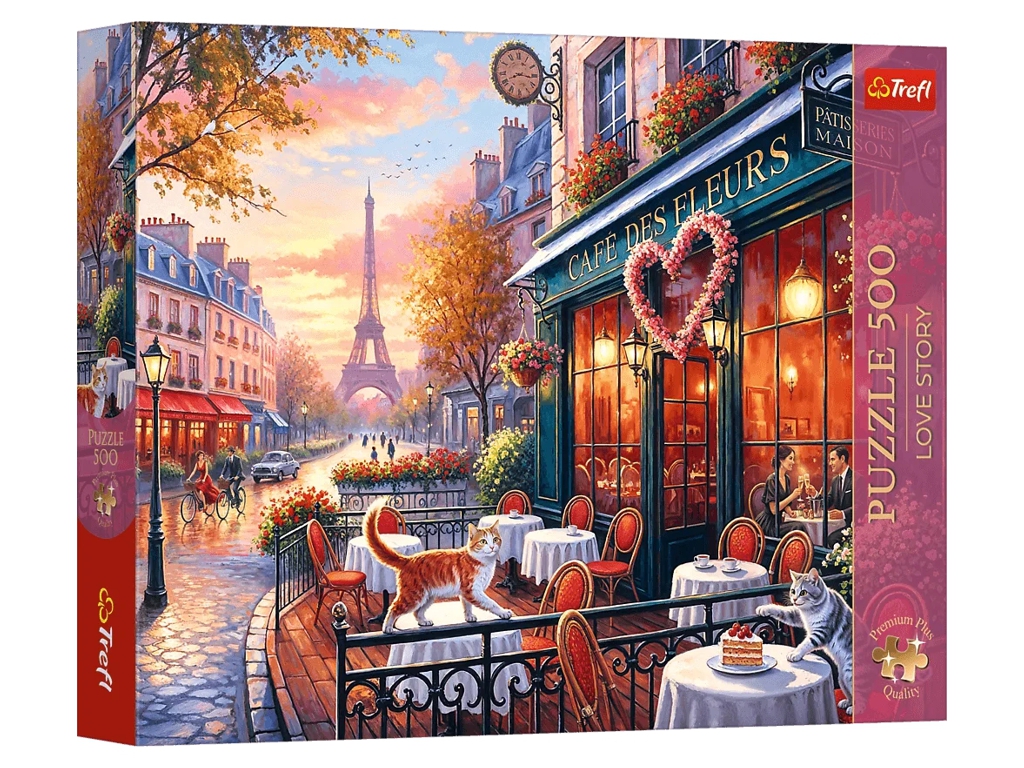 Пазлы 500 элементов, Premium Plus Love Story: Любовь в Париже, Trefl 76210