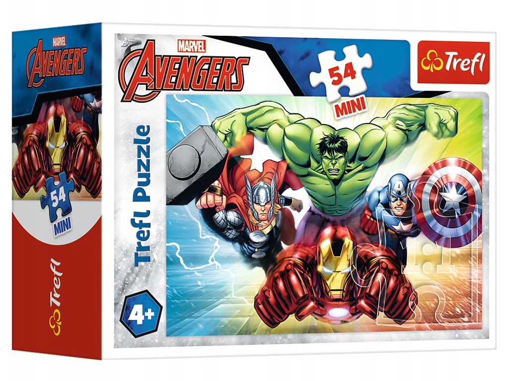 Пазлы Trefl Mini The Avengers Герои, 54 элемента, Trefl 19613