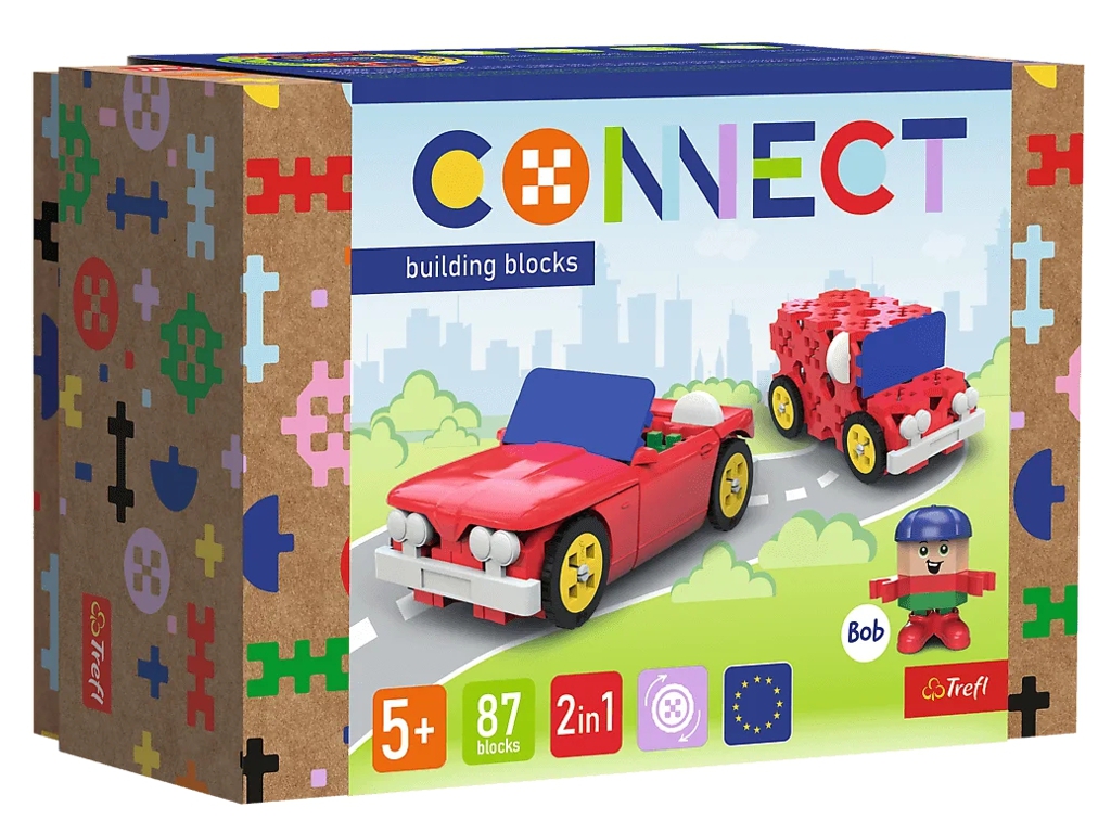 Конструктор 2 в 1 Trefl Connect Автомобілі, 87 елементів
