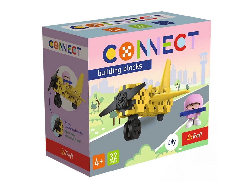 Конструктор Trefl Connect Самолет с фигуркой Lily, 32 элемента
