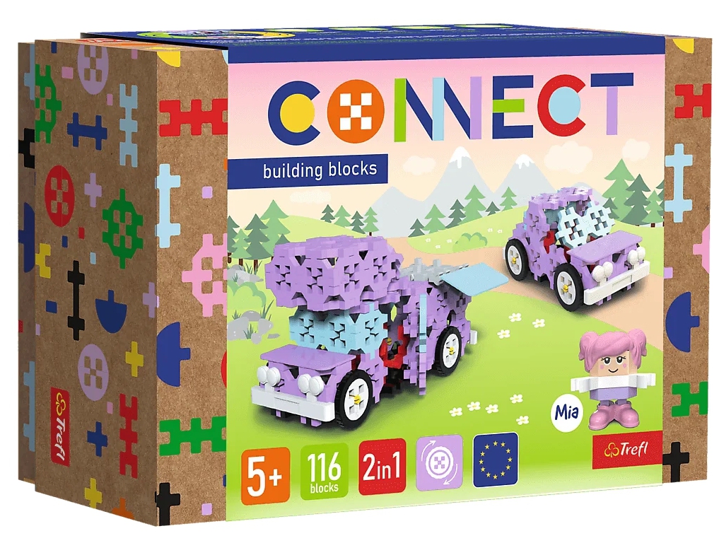 Конструктор Trefl Connect Машина с фигуркой Joy, 42 элемента