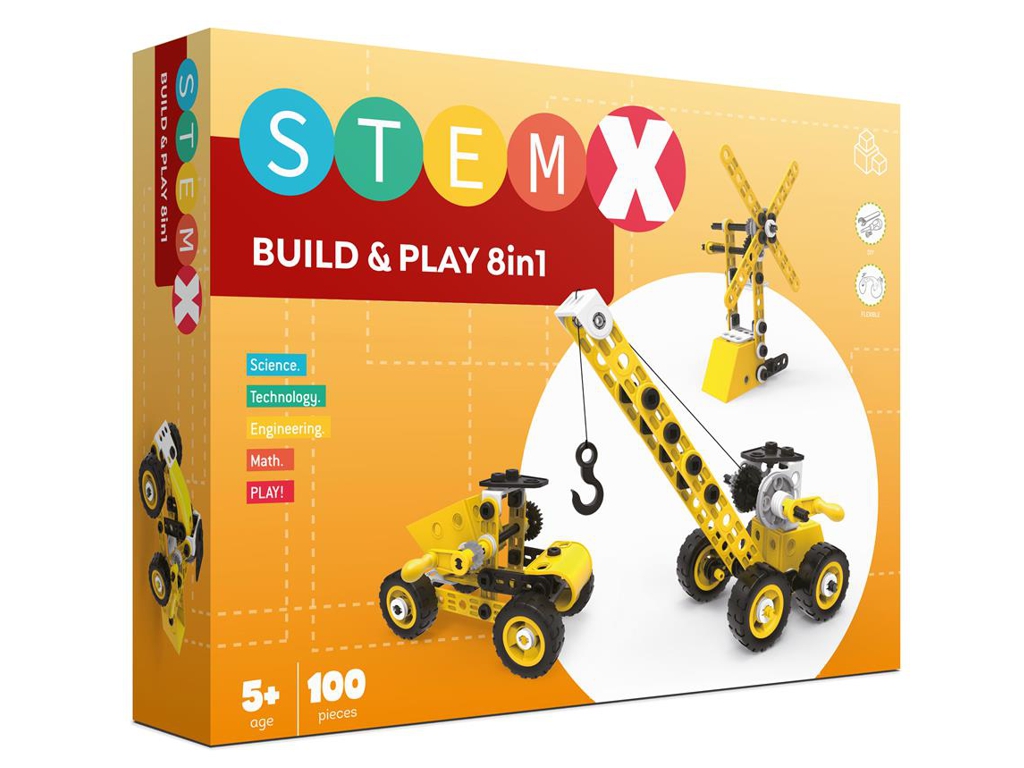 STEAM-конструктор на шурупах 8 в 1 Build & Play, 100 деталей
