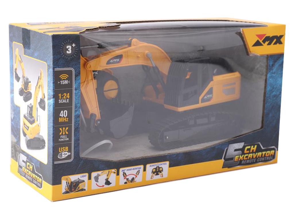 Экскаватор на радиоуправлении MX 5 Channel Dump Truck, звуковые эффекты
