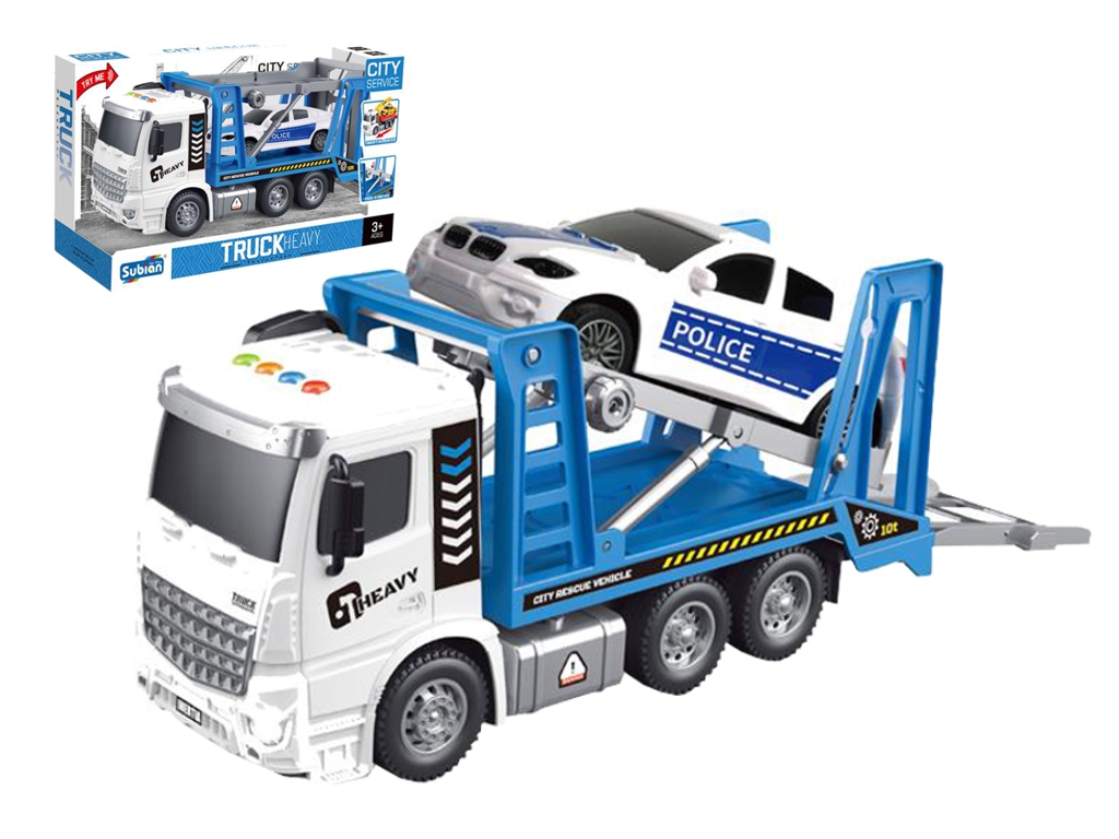 Ігровий набір евакуатор Rescue Team Truck Heavy з поліцейською машинкою, 1:14