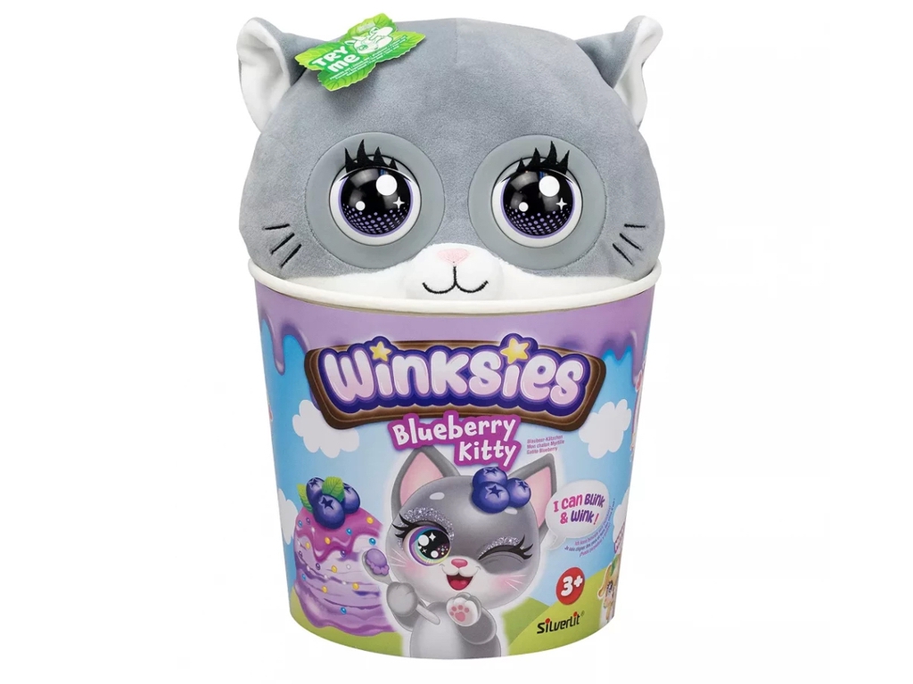 Интерактивная мягкая детская игрушка Котенок Winksies