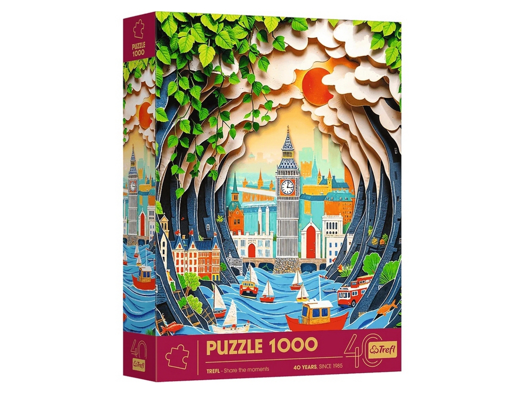 Набор пазлов "1000" Jubileusz" Кот и "1000" Jubileusz" Лондон, Trefl
