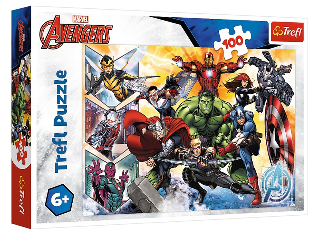 Набор пазлов "100" The Avengers Сила Мстителей и "100" Treflik Смешные трефлики, Trefl