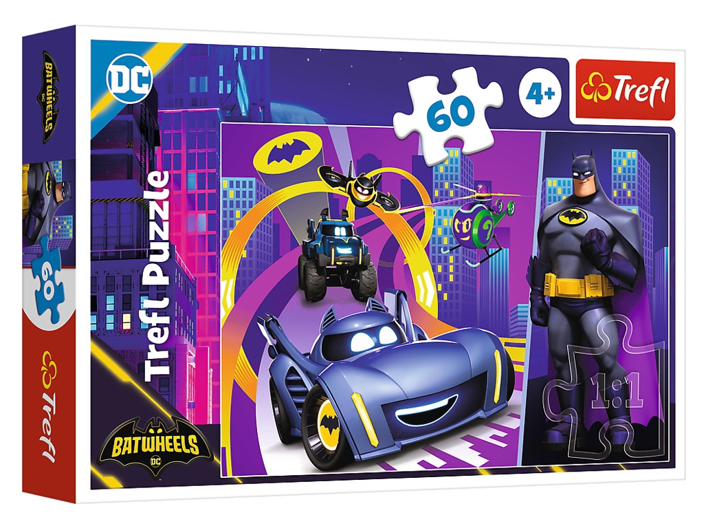 Набор пазлов "60" Batwheels Бэтмен и его машины и "60" The Avengers Мстители Непобедимые, Trefl