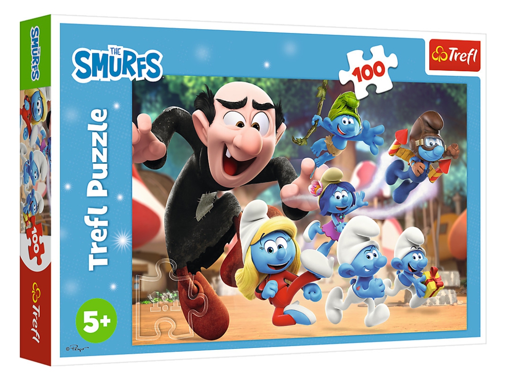 Набор пазлов "200" Disney Stitch The Movie Элио в дальней галактике и "100" The Smurfs Уроки папы