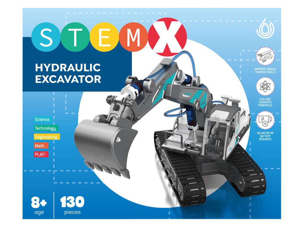 STEAM-конструктор Гідравлічний екскаватор StemX, 130 деталей