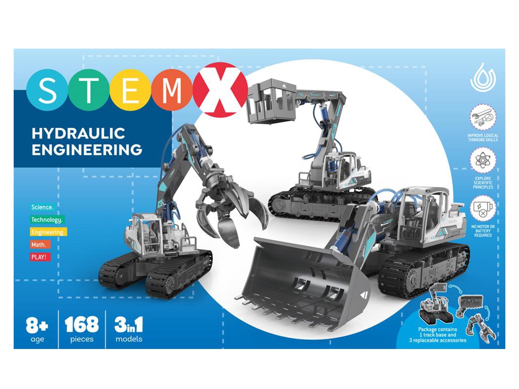 Конструктор 3в1 Гідравлічні машини StemX, 168 деталей