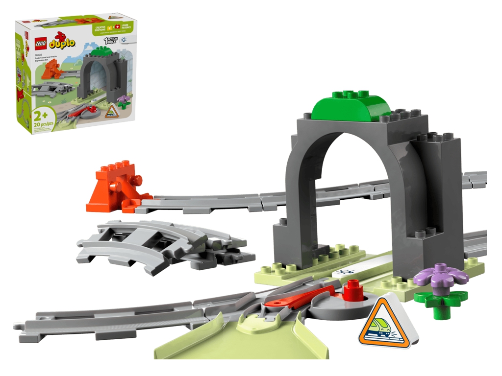 Конструктор LEGO DUPLO Town Дополнительный набор: Железнодорожный тоннель и колеи, 20 деталей