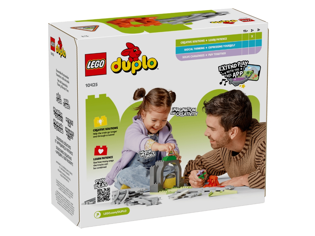 Конструктор LEGO DUPLO Town Дополнительный набор: Железнодорожный тоннель и колеи, 20 деталей