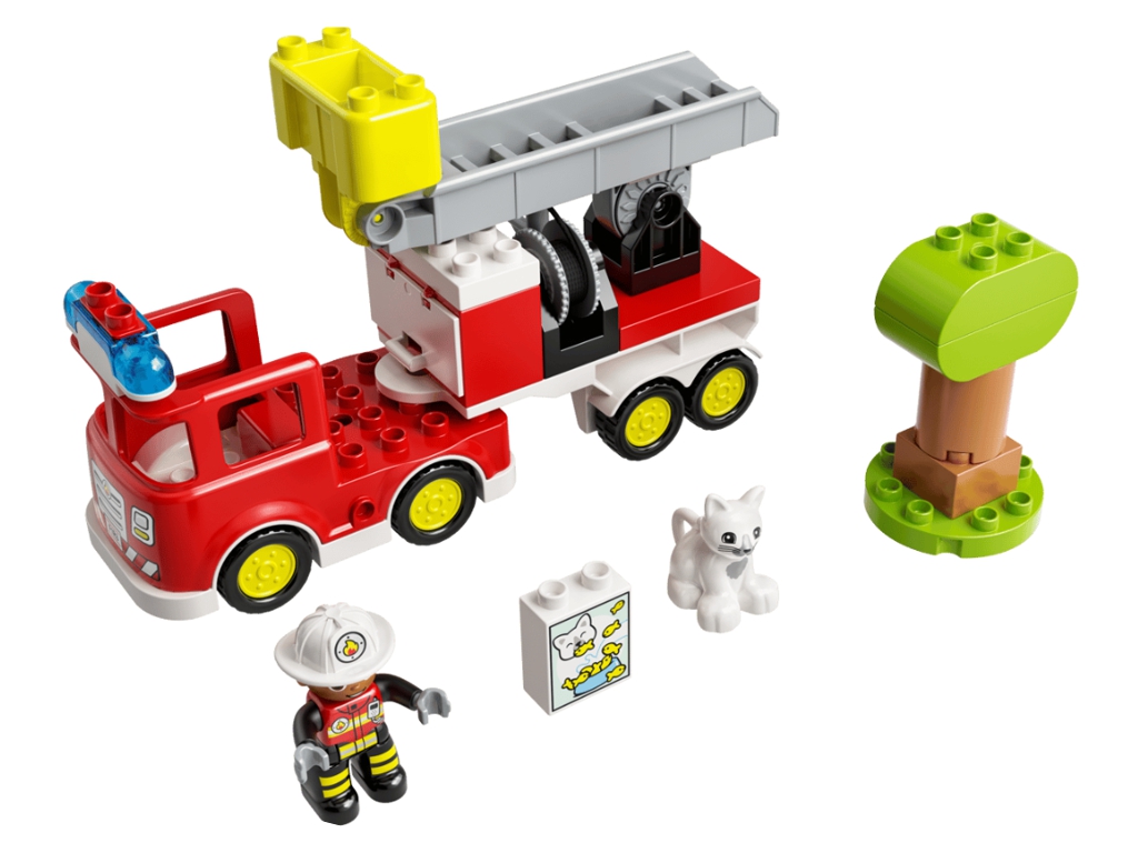 Конструктор LEGO DUPLO Town Пожежна машина зі шлангом і пожежником, 28 деталей