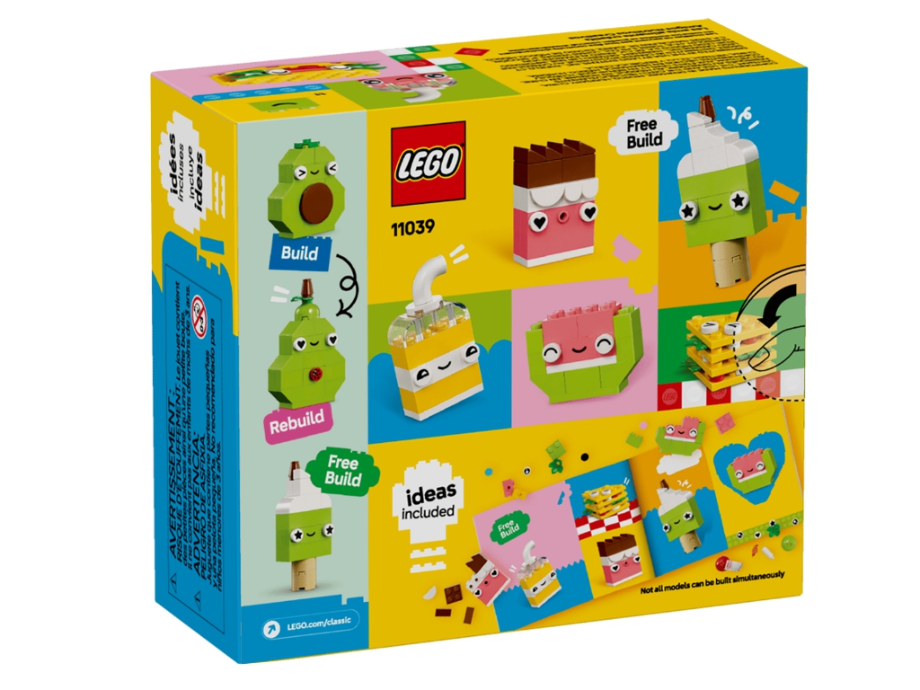 Конструктор LEGO Classic Творческие друзья с едой, 150 деталей