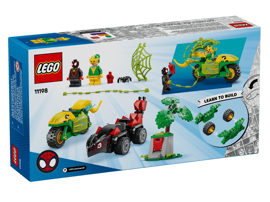 Конструктор LEGO Marvel Перегони на електромобілях з динозаврами, 124 деталі