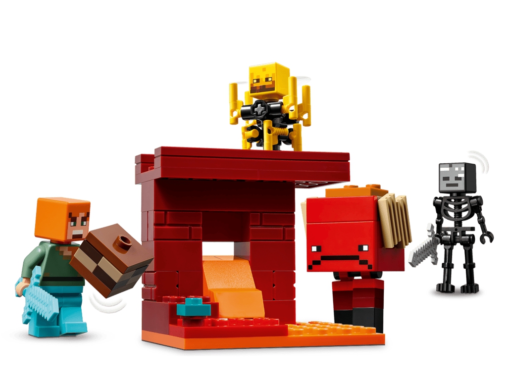 Конструктор LEGO Minecraft Битва з лавою в Незері, 99 деталей