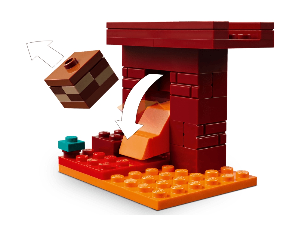 Конструктор LEGO Minecraft Битва з лавою в Незері, 99 деталей