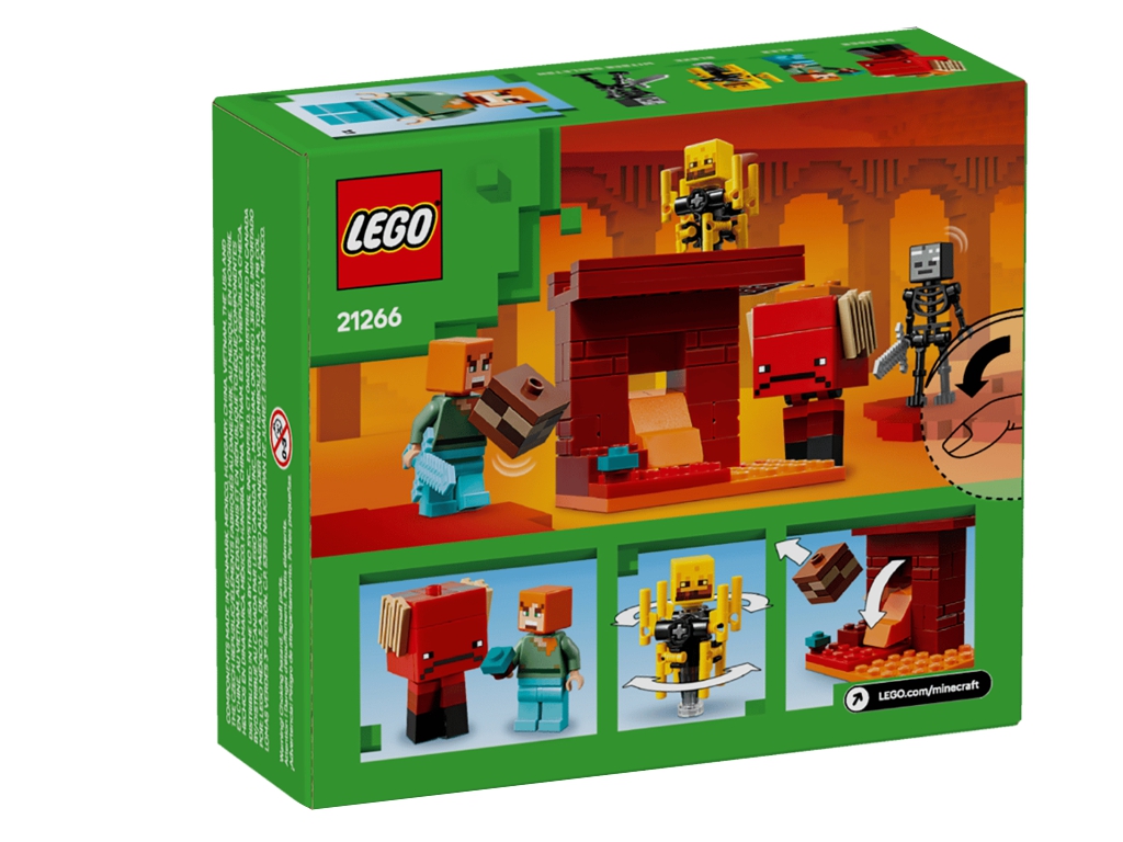Конструктор LEGO Minecraft Битва з лавою в Незері, 99 деталей