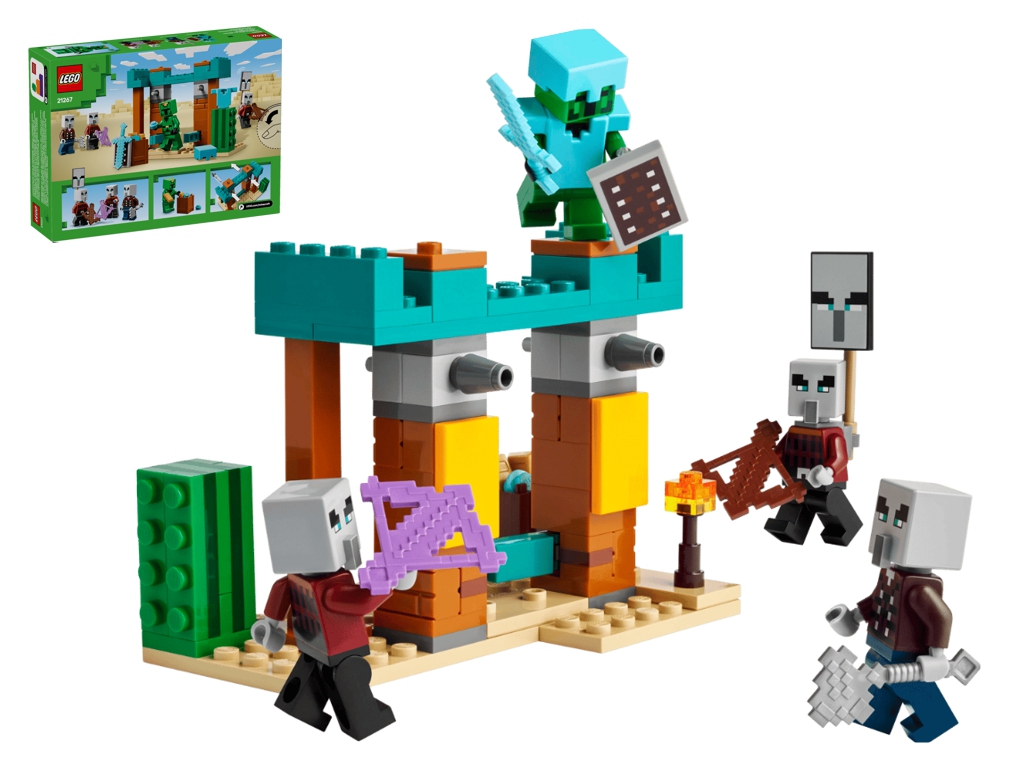 Конструктор LEGO Minecraft Пустынный патруль разбойника, 105 деталей