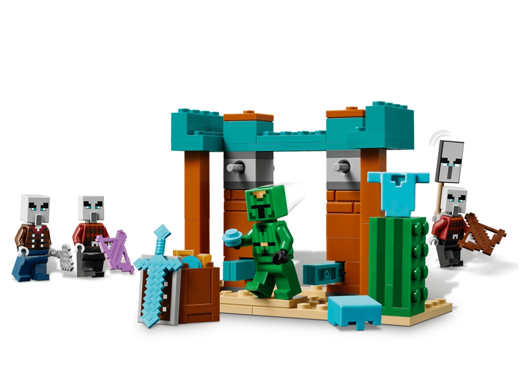 Конструктор LEGO Minecraft Пустынный патруль разбойника, 105 деталей