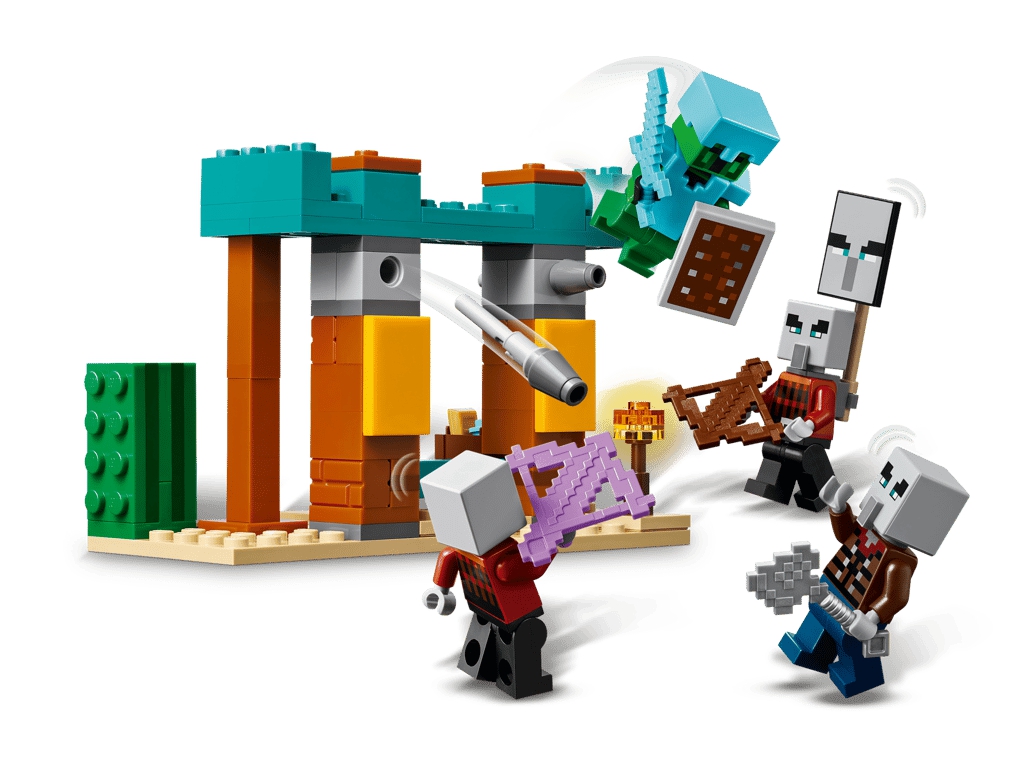 Конструктор LEGO Minecraft Пустынный патруль разбойника, 105 деталей