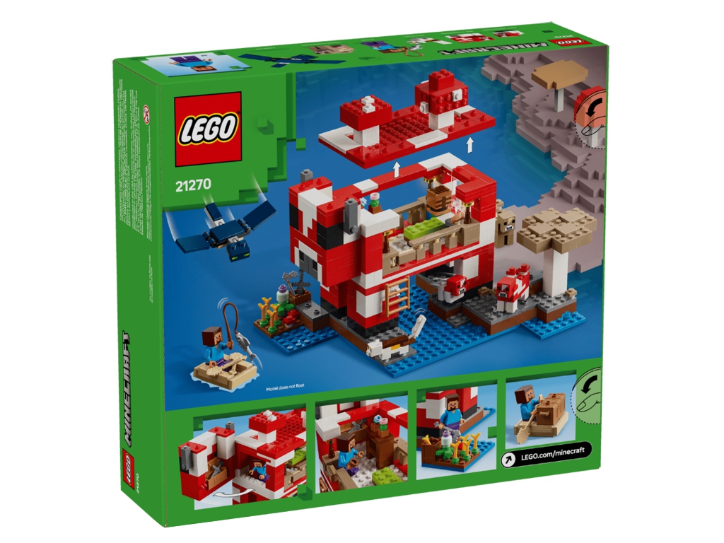 Конструктор LEGO Minecraft Грибний будинок, 272 деталі