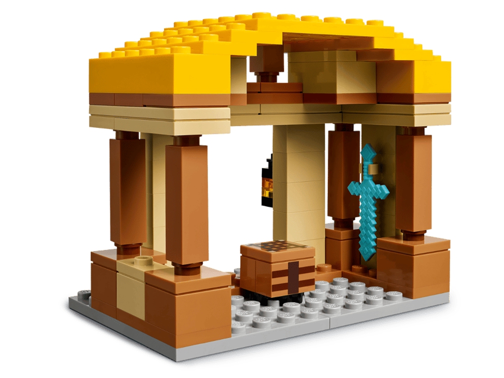 Конструктор LEGO Minecraft Напад на село з повітряною кулею Гаста, 555 деталей