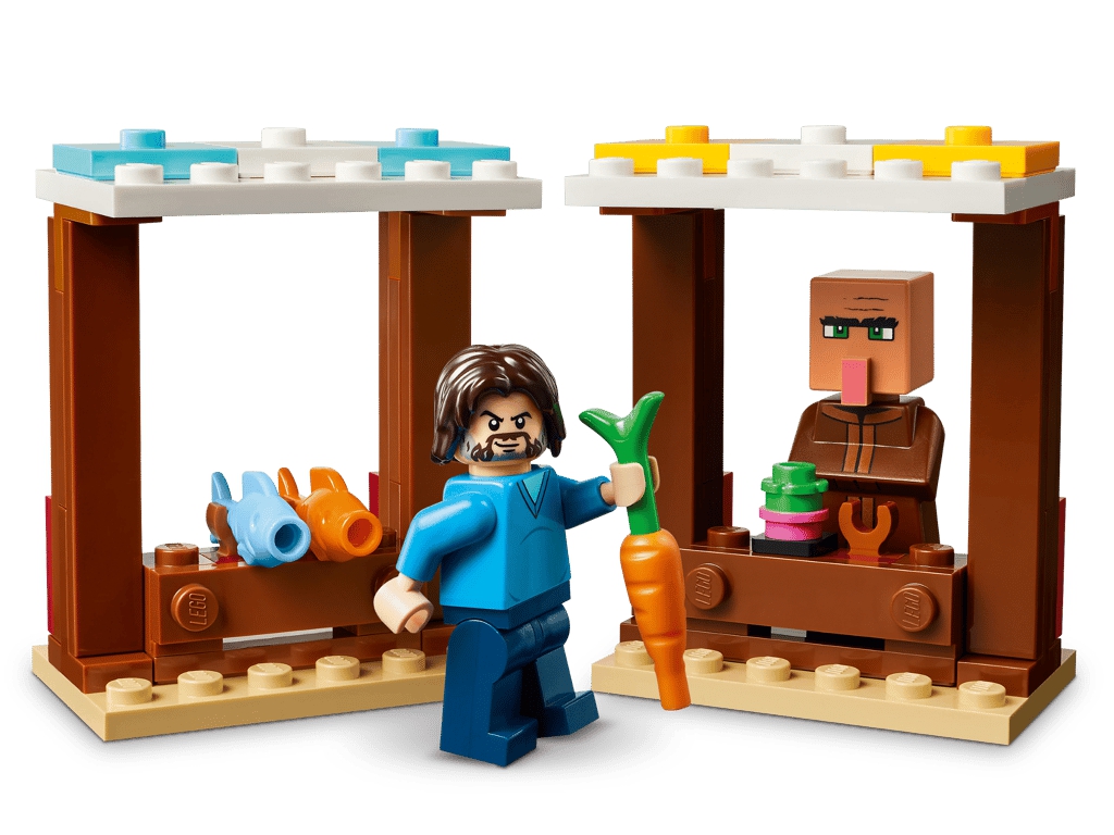 Конструктор LEGO Minecraft Напад на село з повітряною кулею Гаста, 555 деталей