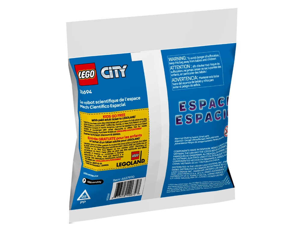 Конструктор LEGO City Космический научный робот, 49 деталей