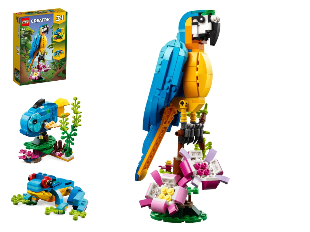 Конструктор 3 в1 LEGO Creator Экзотический попугай, 253 деталей