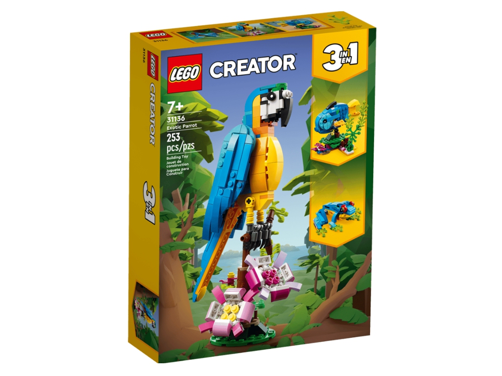 Конструктор 3 в1 LEGO Creator Экзотический попугай, 253 деталей