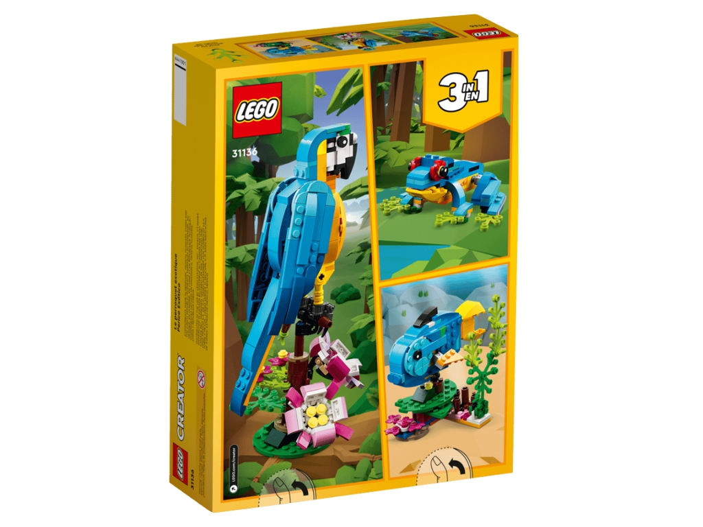Конструктор 3 в1 LEGO Creator Экзотический попугай, 253 деталей